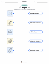 Prévia da folha de atividades imprimível Papel