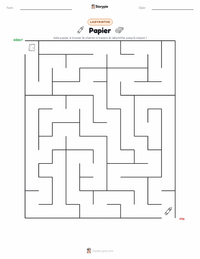 Aperçu de la feuille de travail imprimable Papier