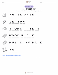 Paper printable worksheet preview
