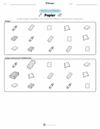 Aperçu de la feuille de travail imprimable Papier