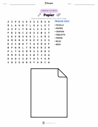 Aperçu de la feuille de travail imprimable Papier