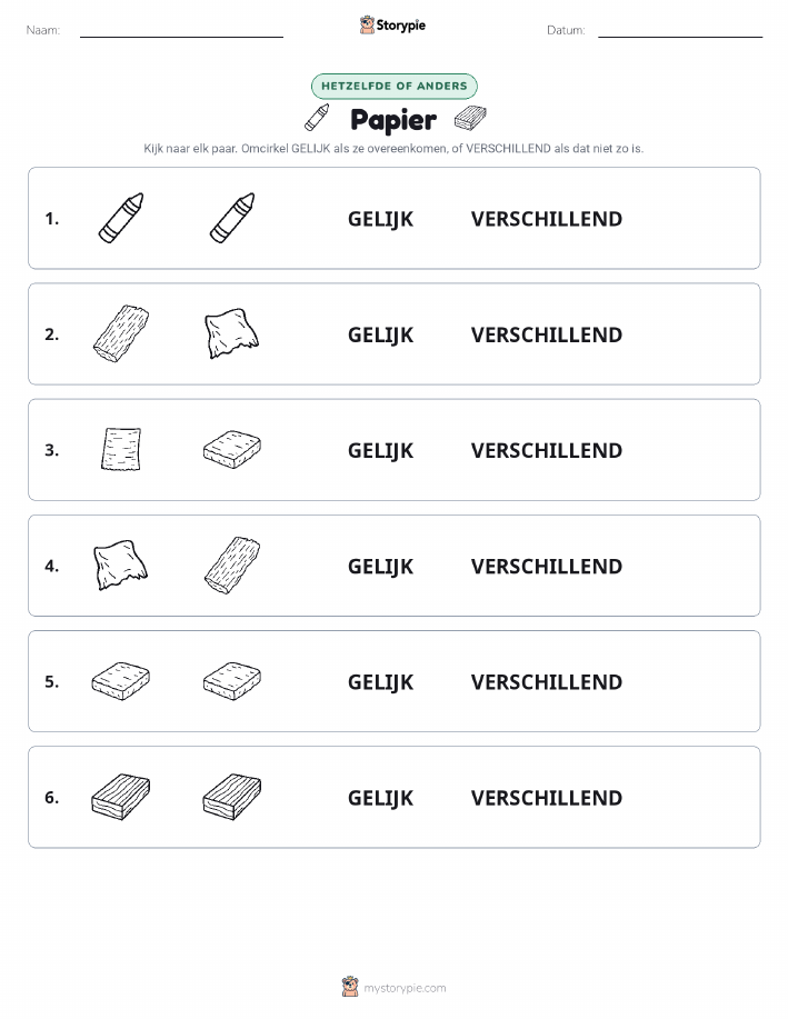 Zelfde of Verschillend