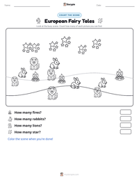 European Fairy Tales printable worksheet preview