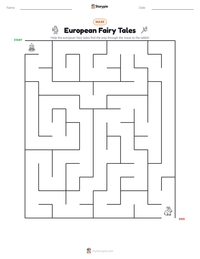 European Fairy Tales printable worksheet preview