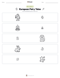 European Fairy Tales printable worksheet preview
