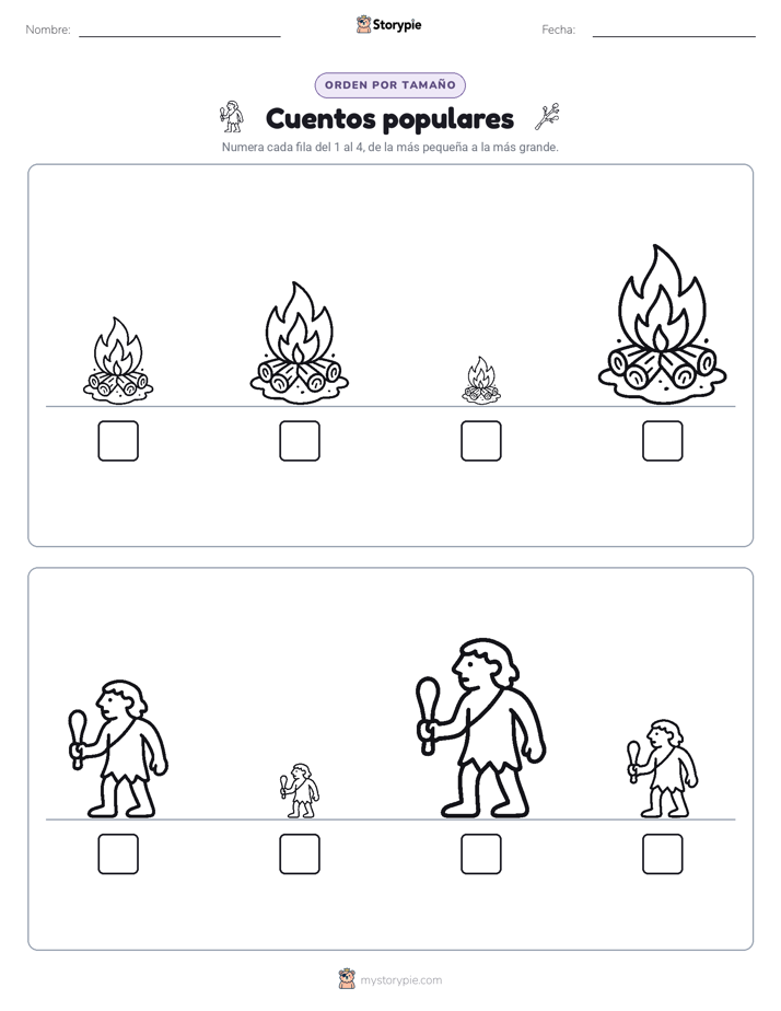 Orden de Tamaños