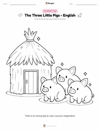 The Three Little Pigs - English printable worksheet preview