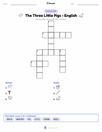 The Three Little Pigs - English printable worksheet preview