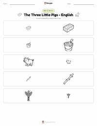 The Three Little Pigs - English printable worksheet preview
