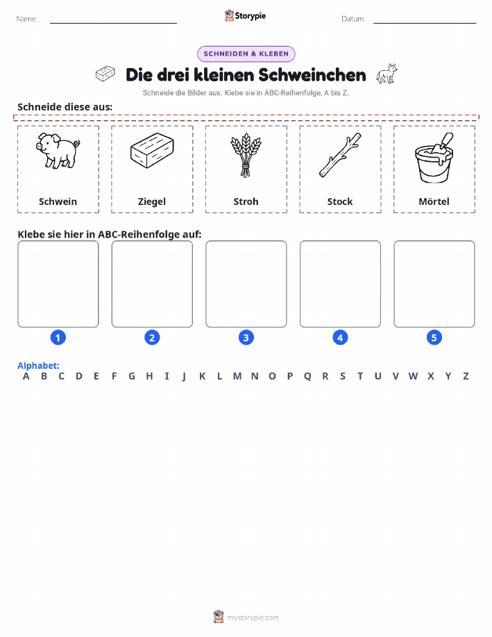 Schneiden & Einfügen Alphabet