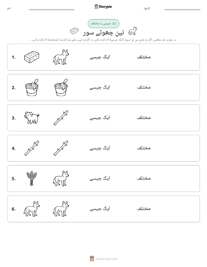 ایک جیسا یا مختلف