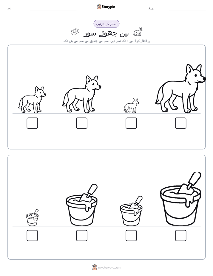 سائز کی ترتیب