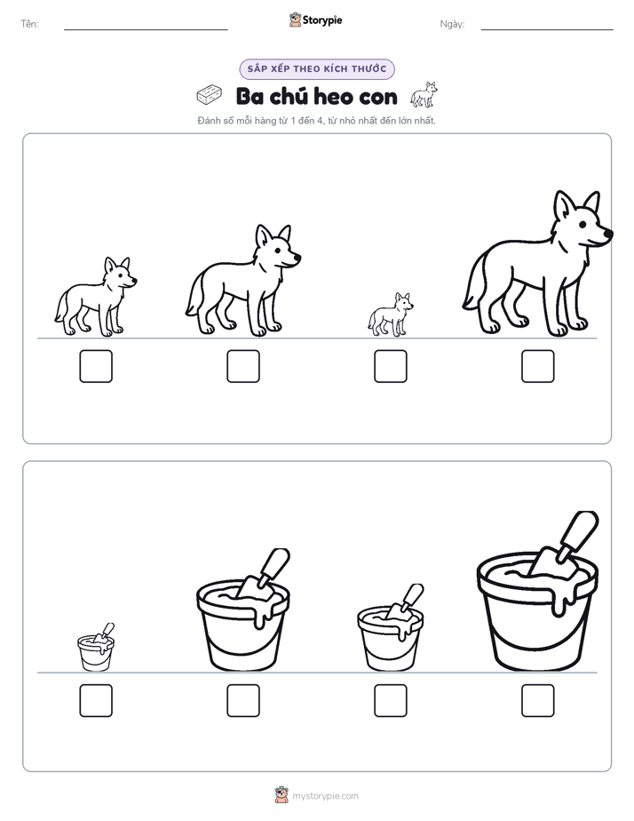 Thứ Tự Kích Thước