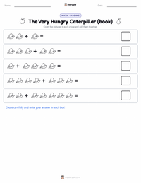 The Very Hungry Caterpillar (book) printable worksheet preview