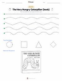 The Very Hungry Caterpillar (book) printable worksheet preview