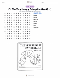 The Very Hungry Caterpillar (book) printable worksheet preview