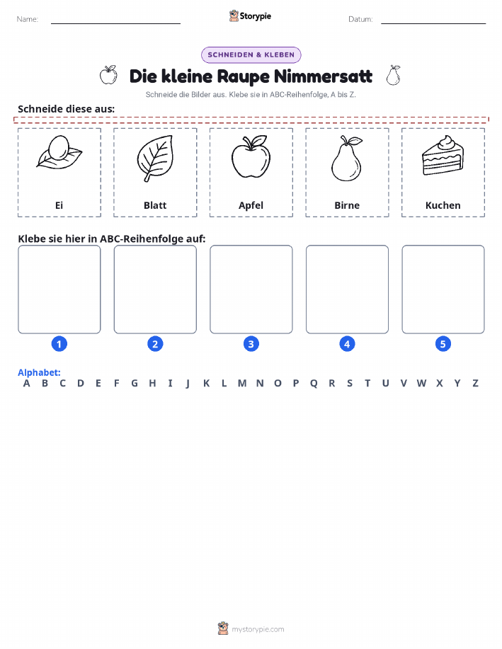 Schneiden & Einfügen Alphabet