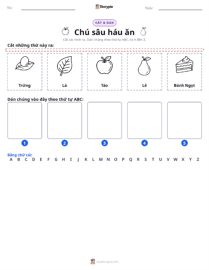 Cắt & Dán Chữ Cái