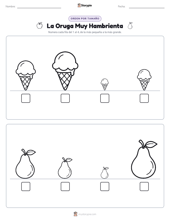Orden de Tamaños