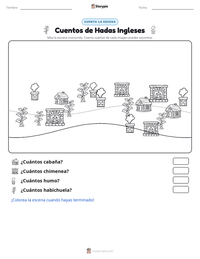 Vista previa de la hoja de trabajo imprimible de Cuentos de Hadas Ingleses