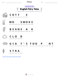 English Fairy Tales printable worksheet preview