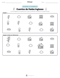Vista previa de la hoja de trabajo imprimible de Cuentos de Hadas Ingleses