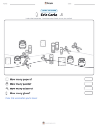 Eric Carle printable worksheet preview