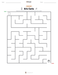 Eric Carle afdrukbare werkblad voorbeeld