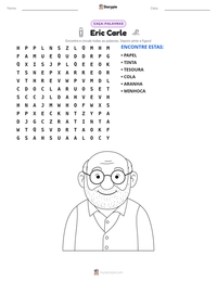Prévia da folha de atividades imprimível Eric Carle