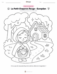 Page de coloriage Le Petit Chaperon Rouge - Européen pour les enfants