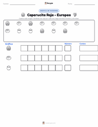 Vista previa de la hoja de trabajo imprimible de Caperucita Roja - Europea