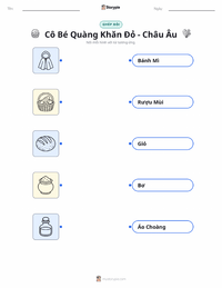 Tài liệu in sẵn Cô bé quàng khăn đỏ - Châu Âu cho trẻ em