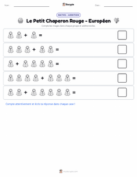 Aperçu de la feuille de travail imprimable Le Petit Chaperon Rouge - Européen