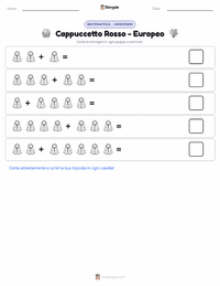 Anteprima della scheda stampabile di Cappuccetto Rosso - Versione Europea