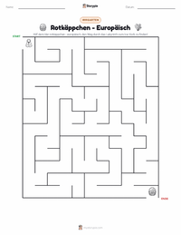Rotkäppchen - Europäisch druckbare Arbeitsblatt Vorschau