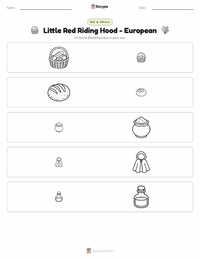 Little Red Riding Hood - European printable worksheet preview
