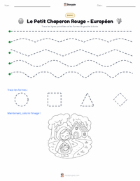 Aperçu de la feuille de travail imprimable Le Petit Chaperon Rouge - Européen