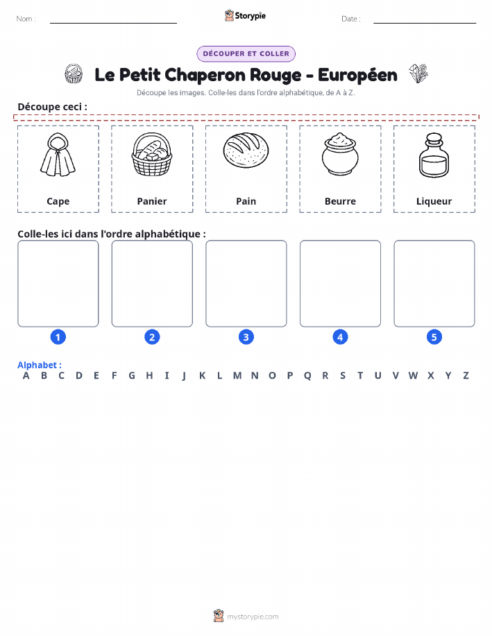 Découper & Coller l'Alphabet