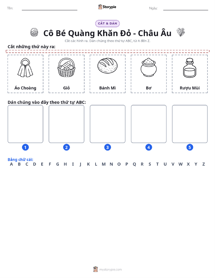 Cắt & Dán Chữ Cái