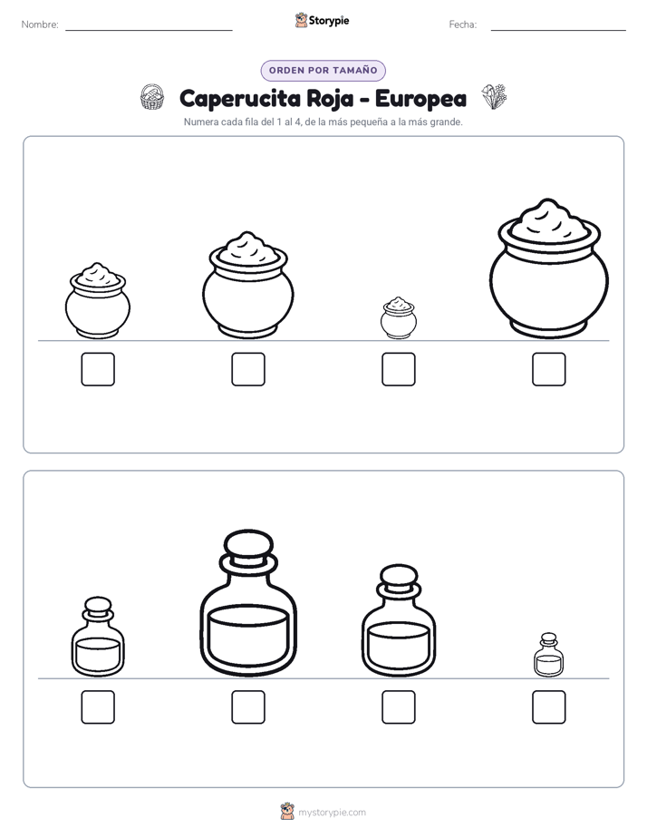 Orden de Tamaños