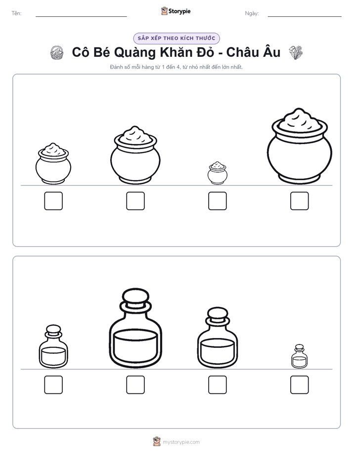 Thứ Tự Kích Thước