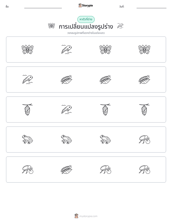 ตัวที่แตกต่าง