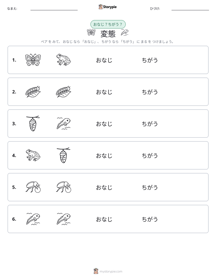 同じか違うか