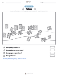 Prabaca lembar kerja cetak Kolase