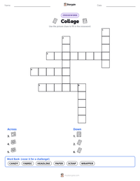 Collage printable worksheet preview
