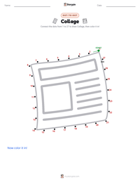 Collage printable worksheet preview
