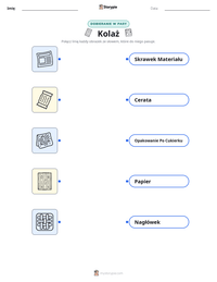 Podgląd drukowalnego arkusza ćwiczeń Kolaż