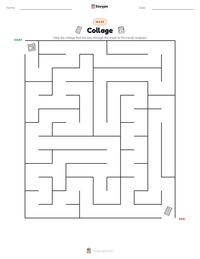 Collage printable worksheet preview