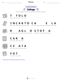 Anteprima della scheda stampabile di Collage