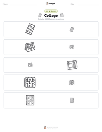 Collage printable worksheet preview